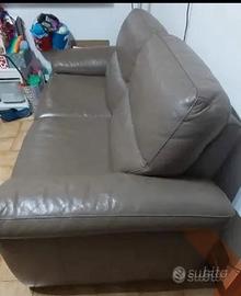 Divano 2 posti Rosini vera pelle color fango