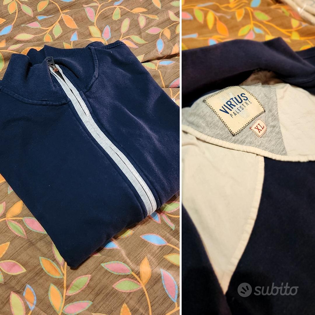 Felpa Virtus Palestre taglia XL Made in Italy zip Abbigliamento