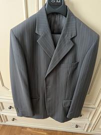 Vestito completo uomo gessato nuovo tg 52 