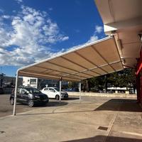 Copertura in acciaio e telone/tenda da sole 10x7