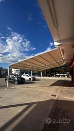 Copertura in acciaio e telone/tenda da sole 10x7