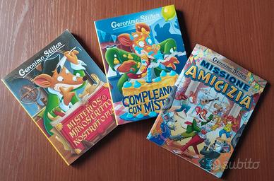 Tris di libri per bambini di Geronimo Stilton.