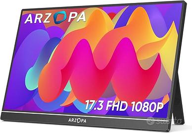 ARZOPA Monitor Portatile 17,3 1920x1080 FHD