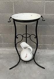 Portacatino ferro battuto completo