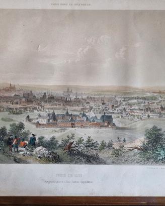 Litografie Charpentier su Parigi antica ca 1860