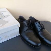 Scarpe n 45 nero pelle lacci stringate antiscivolo