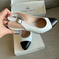 SCARPE VERA PELLE CINZIA VALLE CONFORT 36/37 NUOVE