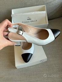 SCARPE VERA PELLE CINZIA VALLE CONFORT 36/37 NUOVE