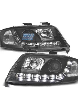 FARI AUDI A6 4B 97-99 LUCE DIURNA REALE SFONDO NER