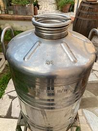 Contenitore olio INOX con piedistallo