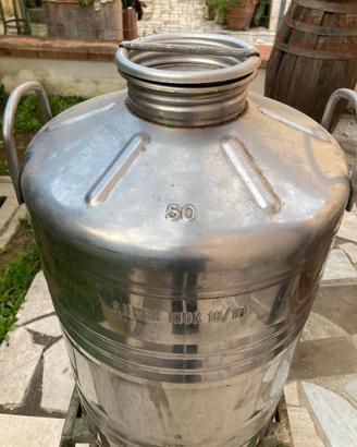 Contenitore olio INOX con piedistallo