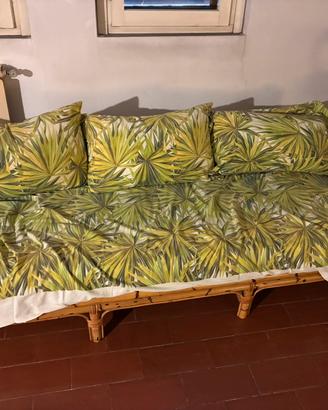 DIVANO LETTO TAVOLO LIBRERIA IN BAMBOO