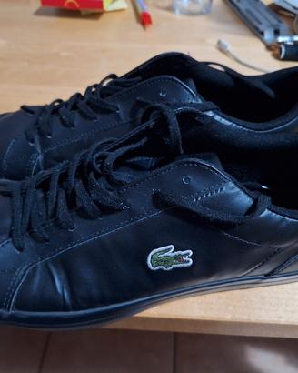 Scarpe pelle Lacoste eu 45 black 