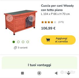 cuccia per cani da esterno taglia media