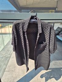 GUCCI Camicia bowling in twill di seta con stampa