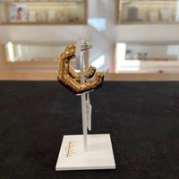 Orecchini a cerchio esagonali martellati - Acciaio