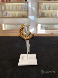 Orecchini a cerchio esagonali martellati - Acciaio