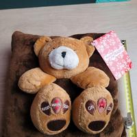 Nuovo radio Cuscino orso peluche Plush FM pulsanti