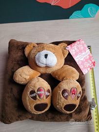 Nuovo radio Cuscino orso peluche Plush FM pulsanti