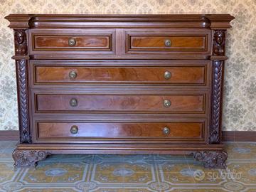 Mobile con cassetti (3+2) in legno color noce