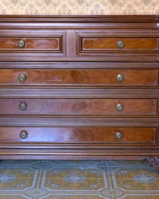 Mobile con cassetti (3+2) in legno color noce