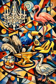 Quadro Moderno Astratto - 90x60