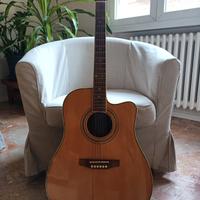 chitarra acustica eko danneggiata