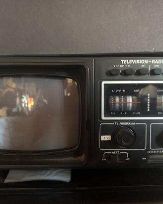 Mini TV Portatile Vintage con Radio Tvr-7150