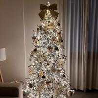 Albero di Natale innevato 210 cm