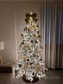 Albero di Natale innevato 210 cm