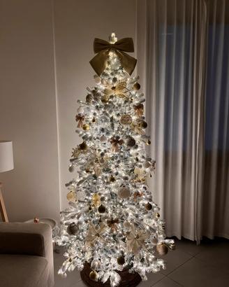 Albero di Natale innevato 210 cm