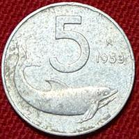 Moneta 5 lire 1953