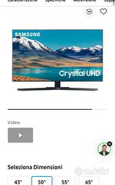 Samsung Tv 4k 50” pollici, perfetto