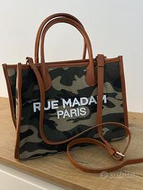 Rue Madam Paris shopper camouflage con tracolla