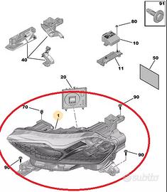 PROIETTORE SX FULL LED DS3 CROSSBACK 1642991480