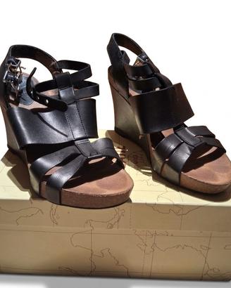Sandali con zeppa Alviero Martini in pelle n. 39