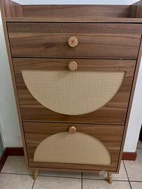 Scarpiera in MDF effetto legno style scandinavo