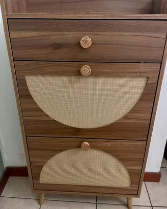 Scarpiera in MDF effetto legno style scandinavo