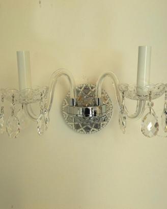 Applique lampada parete cristallo Swarovski