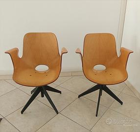 2 sedie design vintage Medea da ufficio 
