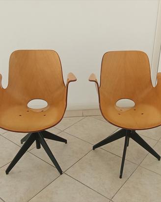 2 sedie design vintage Medea da ufficio 