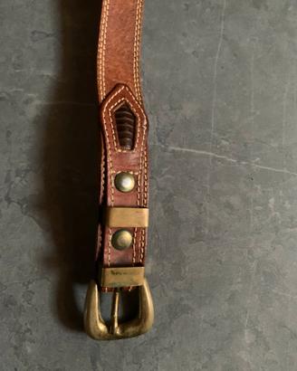 Cintura tipo Western in pelle