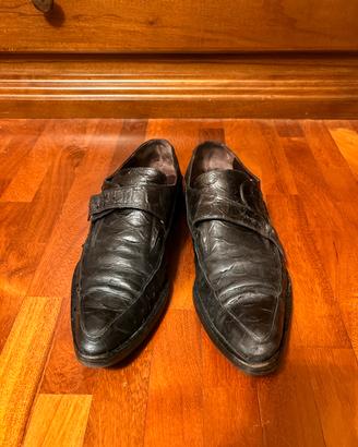 Mocassini vintage da Uomo in Pelle vera d'anaconda