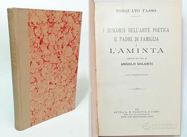 I DISCORSI DELL'ARTE POETICA - TORQUATO TASSO 1901