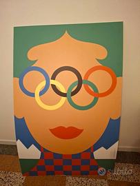 Grande manifesto/poster Giochi Olimpici Milano Cor