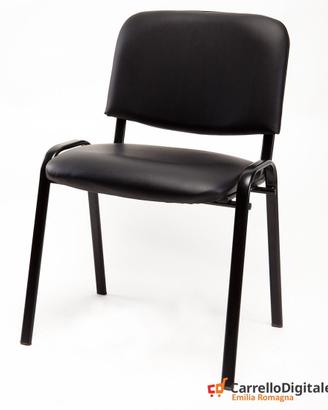 Sedia Imbottita in Eco Pelle NERO