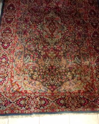 Tappeto KIRMAN 246 X 153 a mano PERSIA cotone +cer