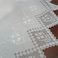 Corredo Letto e Tovaglia Puro Lino e Sfilato Sicil