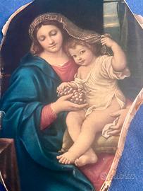 La Vergine con l’uva (stampa su legno)