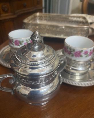 Set Caffè Completo Royal Sheffield Porc. e vassoio